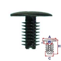 КЛИПСА TAPIC. ПАНЕЛЕЙ ДВЕРЬ FIAT 10 ШТ 735250327