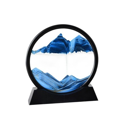 Flowing Picture Office Decor Picture Blue Round