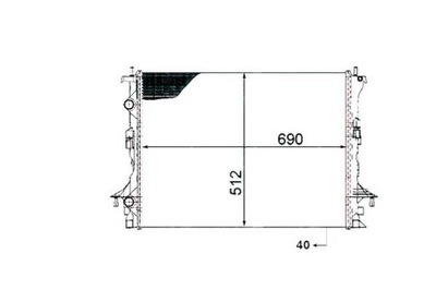 РАДИАТОР ДВИГАТЕЛЯ NRF 8200433512 123186O RT2421 8M