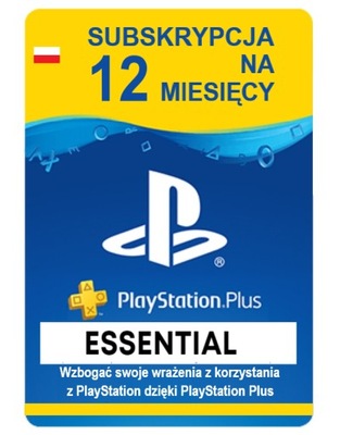 PlayStation Plus ESSENTIAL 12 miesięcy / 365 dni