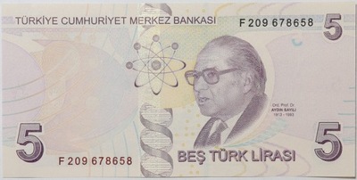 5 Lir - Turcja - UNC