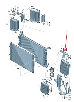 Audi rs7 sportback 4g додатковий охолоджуюча рідина радіатор кронштейн 4g0121263 фото №1