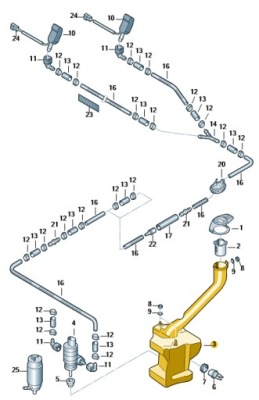 Бак жидкость омывателя vw polo fox aso фото №1