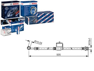 BOSCH ПАТРУБОК ТОРМОЗНОЙ BOS, 1 987 481 505