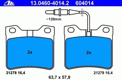 ZAPATAS DE FRENADO PEUGEOT 605 89-97 PARTE TRASERA CON CZUJ.  