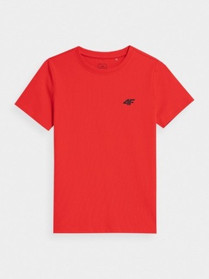 Koszulka dla chłopca 4F czerwona bawełniana r. 164