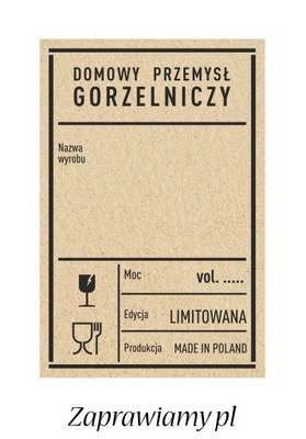 Etykieta wódka - PRL 60/90mm 10szt.