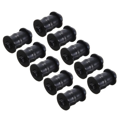 UNIVERSAL NUTS BOLTS 10PCS MOTORCYCLE M5 5MM METRIC RUBBER WIND SCR~23237