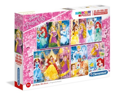 Clementoni Puzzle 20+60+100+180 Princess 07721 p6
