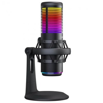 Mikrofon Rampage Bemol gamingowy RGB USB-C kardioidalny czarny