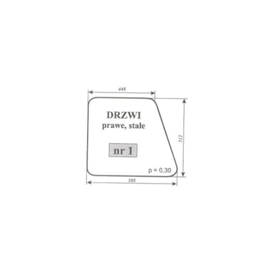 VENTANAS DE PUERTA DERECHA STALE C-360 KUNOW BLASZANKA  