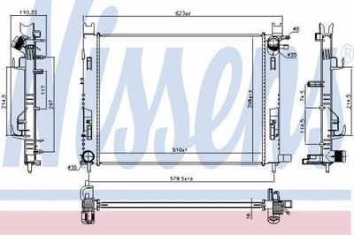 РАДИАТОР ВОДЫ NISSENS 637627