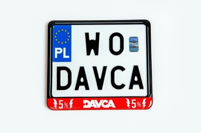 Davca Ramka na tablicę rejestracyjną motocyklową