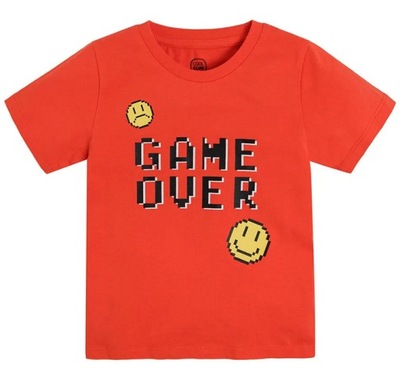 COOL CLUB T-shirt chłopięcy Game Over r. 134