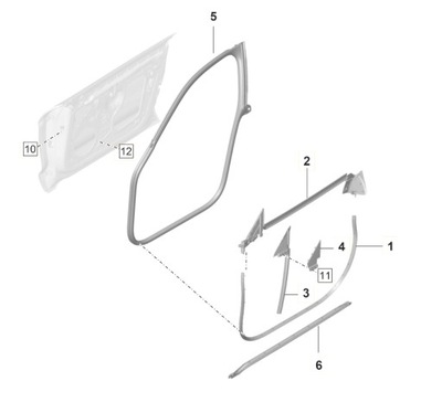 FORRO DE PUERTA IZQUIERDOS PARTE DELANTERA EXTERIOR PORSCHE TAYCAN 9J1837911  