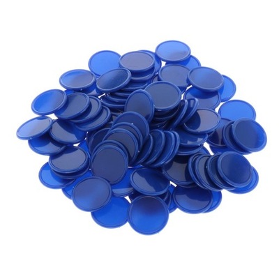 Plastikowy żeton monety 25 MM w kształcie monety 100 niebieski