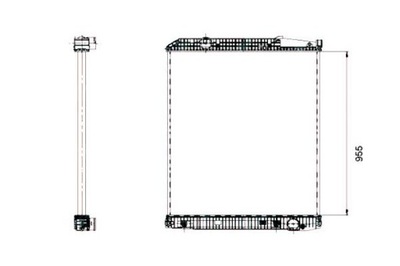 Nrf радіатор двигуна mercedes actros actros mp2 / фото №1