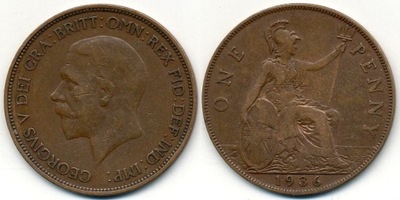 Anglia 1 Penny - 1936r ... Monety