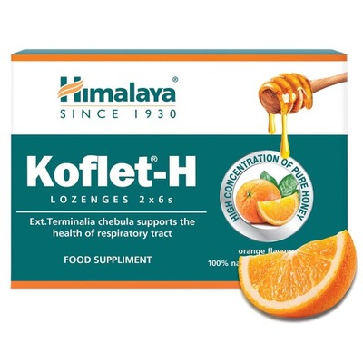 Koflet-H Pomarańcza 12 pastylek do ssania Himalaya