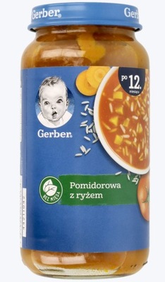 GERBER Zupka pomidorowa z ryżem, po 12.m-cu 250 g