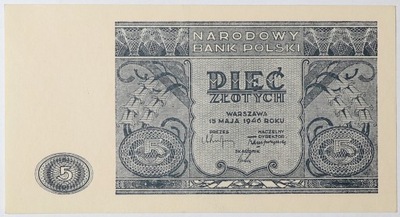 Banknot 5 Złotych - 1946 rok