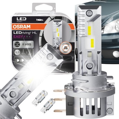 OSRAM H15 DIODO LUMINOSO LED LATWY MONTAJE LUCES HALÓGENO RETROFIT CANBUS 6500K + W5W  