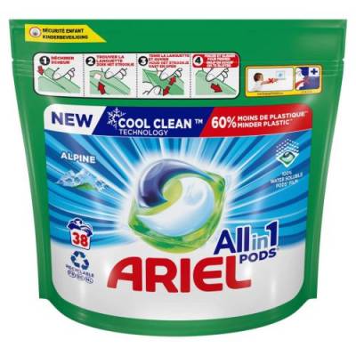 Ariel kapsułki do prania białego jasnego alpine 38