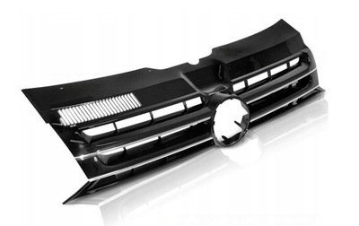 GRILLE RADIATOR GRILLE DEFLECTOR BLACK CHROME GLOSS VW T5 TRANSPORTER 7H FACELIFT 09-  