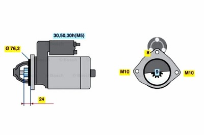 BOSCH СТАРТЕР BMW 3 E30 3 E36 5 E34 5 E39 7 E38 OPEL OMEGA B 2.4D