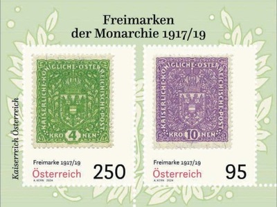 Austria 2024 Znaczki Blok ** Monarchia Austro-Węgry filatelistyka stare zna