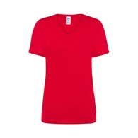 T-shirt Koszulka JHK CMFP V-neck czerwona
