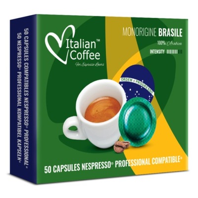 Italian Coffee ARABICA BRASILE do Nespresso Pro 50