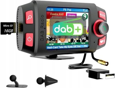 ADAPTER ODBIORNIK RADIOWY DAB/DAB+ RADIOWY NADAJNIK FM BLUETOOTH RADIO LCD