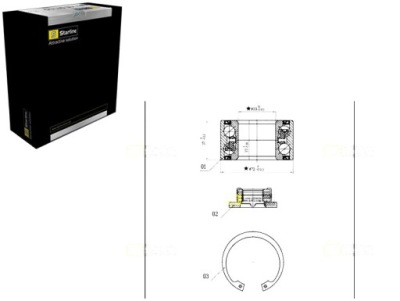 Набор подшипник колеса starline 1112547 1201569 bk118 фото №1