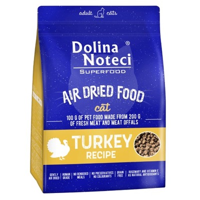 SUPERFOOD Dolina Noteci suszona dla kota INDYK 1kg