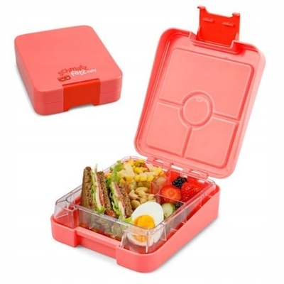 LUNCH BOX ŚNIADANIÓWKA SZKOLNA POJEMNIK ŚNIADANIOWY 4 PRZEGRÓDKI