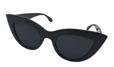 Okulary przeciwsłoneczne kocie matowe czarne