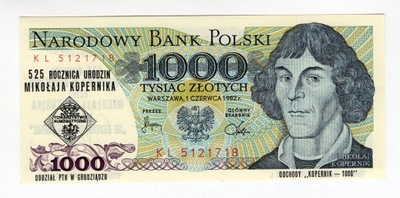 1000 złotych 1982 525 rocznica urodzin Kopernika