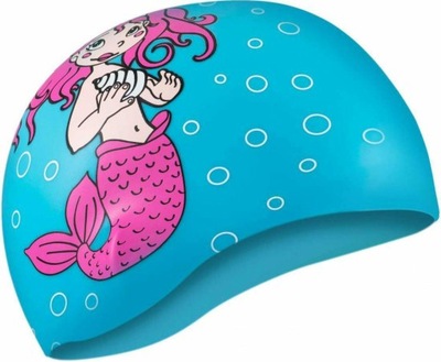 Czepek pływacki AQUA SPEED silikonowy dla dzieci KIDDIE z syrenką Mermaid