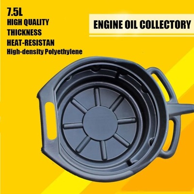 7.5L Plastic Oil Drain Pan Wast Engine Oil Collector Tank Gearbox Oi~47360