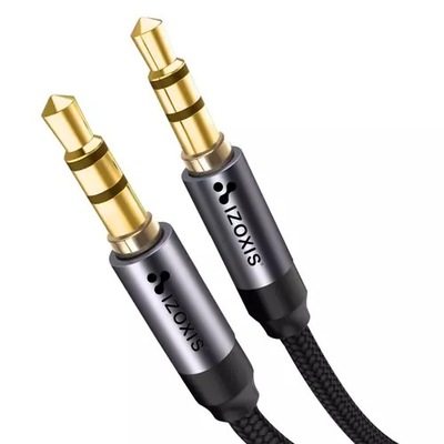 Mocny Kabel Oplot Aux Mini Jack 3,5mm 1,75m Gold