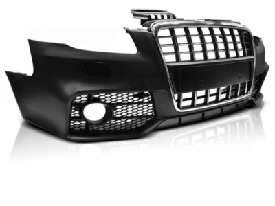 Бампер sport хром black do audi a4 b7 04-08 фото №1