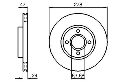 BOSCH 0 986 478 427 ДИСК ГАЛЬМІВНИЙ