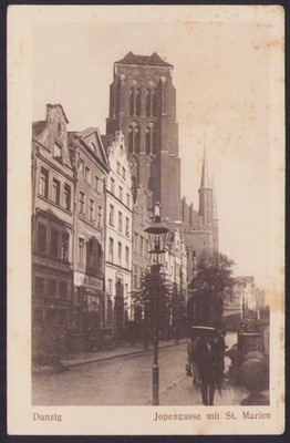 Gdańsk - Danzig Jopengasse mit St. Marien