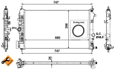 РАДИАТОР ВОДЫ NRF 53776