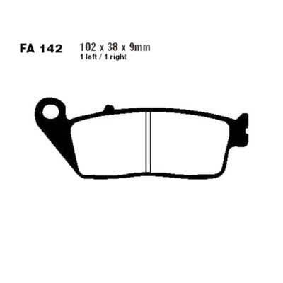 КОЛОДКИ ТОРМОЗНЫЕ SFA142HH KAWASAKI J DAELIM SQ EBC