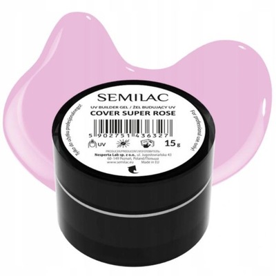 SEMILAC ŻEL UV BUILDER COVER SUPER ROSE 15g