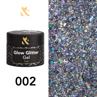 F.O.X Glow Glitter Gel brokat 002 żel zdobienie