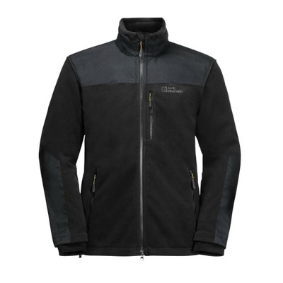 Męski polar z windblockiem Jack Wolfskin czarny S