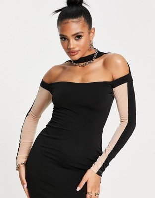 _ZT 7UE CZARNA DOPASOWANA SUKIENKA _/ 6